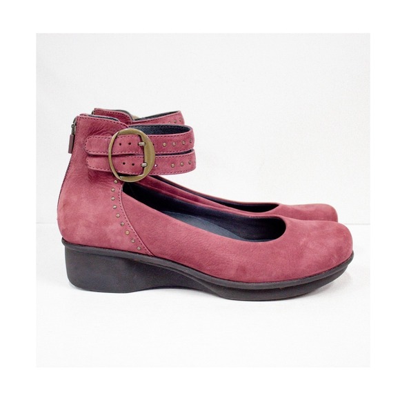 Dansko Lois Burgundy Suede Wedge Size 38 / 7.5 - 8 US SIZE - Picture 8 of 15